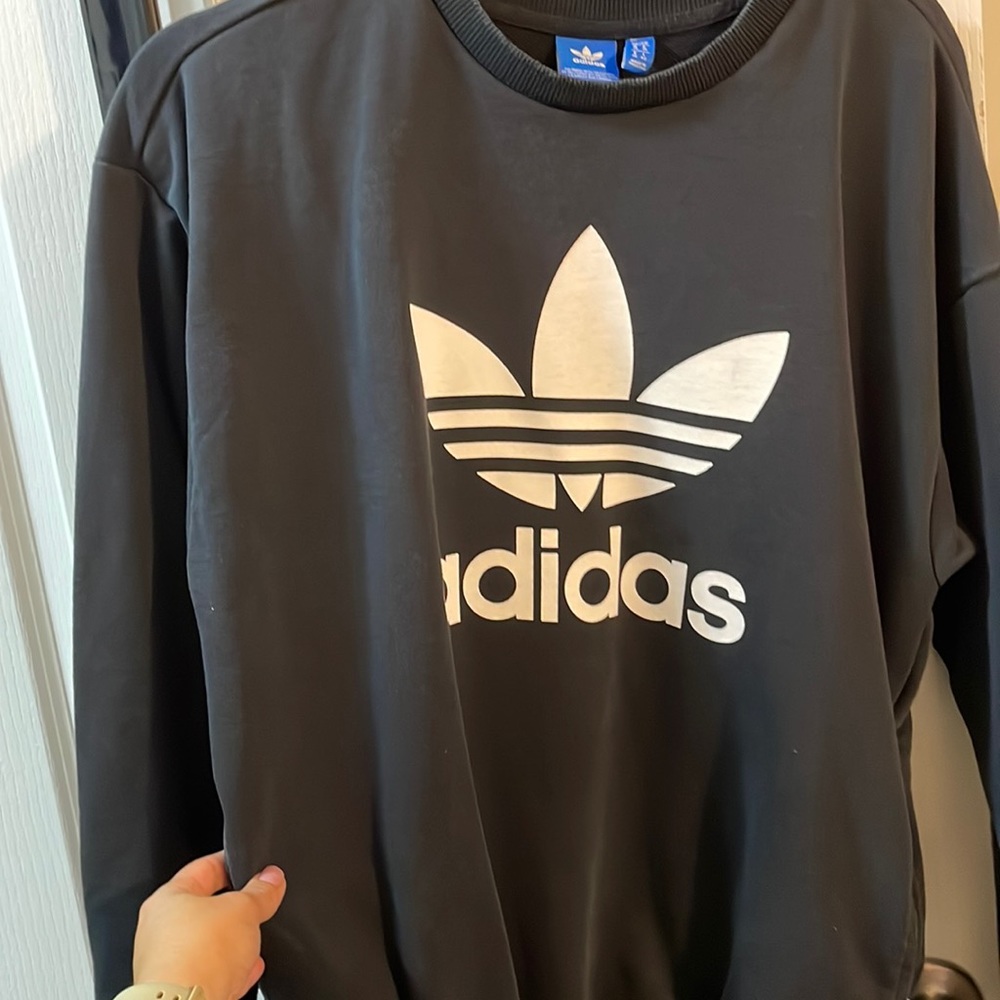 Adidas black crew neck